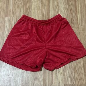 Score Red Soccer Shorts w/Drawstring Closure - Size Youth Large - 4” Inseam